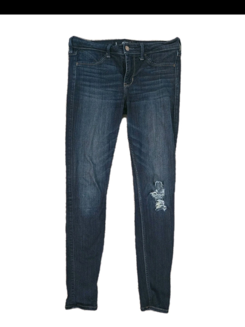 Hollister Jean Legging Womens Size 5 W27 Dark Wash Distressed Skinny Jeans Reg